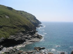 Coastline at Tintagel, Cornwall - June, 2003 Wallpaper