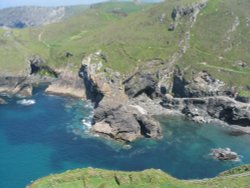 Merlin's Cave at Tintagel, Cornwall - June, 2003 Wallpaper