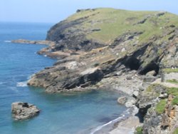 Merlin's Cave at Tintagel, Cornwall - June, 2003 Wallpaper