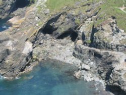 Merlin's Cave at Tintagel, Cornwall - June, 2003 Wallpaper