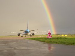 A STORMY DAY AT LUTON AIRPORT Wallpaper