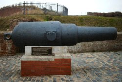 An old cannon outside Southsea Castle.  Taken 16th March 2006. Wallpaper