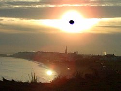 Sunset over Bridlington Bay, E. Yorkshire. Wallpaper