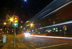 Flyde Road at night: Preston, Lancashire Wallpaper