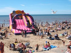 Blackpool Beach on 10 July 2005 Wallpaper