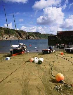 Gorran Haven harbour and beach, Cornwall