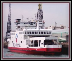 The Isle Of Wight Ferry at Southampton Wallpaper