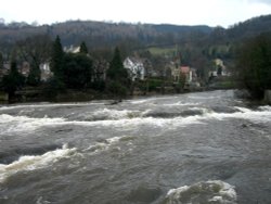 11-03-06 River Dee beside Llangollen Station, Llangollen Railway Wallpaper