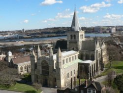 Standard shot of Rochester Cathedral from the castle Wallpaper
