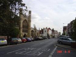 Beverley, East Yorkshire. St Mary's church looking towards the Minster Wallpaper