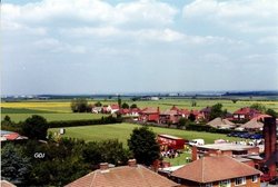 Braithwell Village taken from St James Church Tower Open Day June 11th 1994. Wallpaper