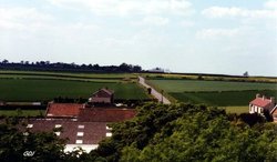 Braithwell Village taken from St James Church Tower Open Day June 11th 1994. Wallpaper