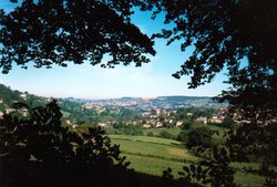 A view of Stroud, Gloucestershire, from the Heavens valley.