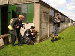 The French Resistance Re-enactment at Eden Camp, Malton, North Yorkshire. Wallpaper