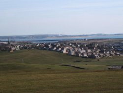 Overlooking Millom, with the Duddon Estuary and Barrow in Furness beyond. Wallpaper