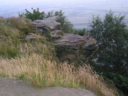 Beautiful rock formation on Helsby Hill. Wallpaper