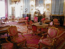 Belvoir Castle in Leicestershire, England. Ladies withdrawing room.