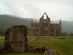 The ruines of Tintern Abbey - South Wales. Picture taken July 2003 Wallpaper