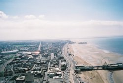 South view from Blackpool Tower, Lancashire Wallpaper