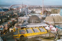 Blackpool Pleasure Beach from the Spin Doctor Wallpaper