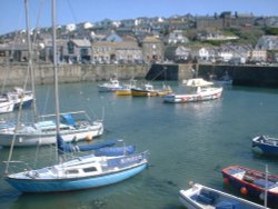 Porthleven Harbour on a sunny day Wallpaper