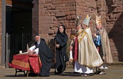 Re-enactment of the signing of the Declaration of Arbroath at the Abbey.
Arbroath, Angus.