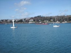 VIEW OF FALMOUTH BAY FROM THE DOCKS Wallpaper