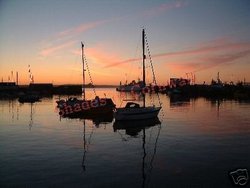 September Dawn over Penzance Harbour, Cornwall Wallpaper