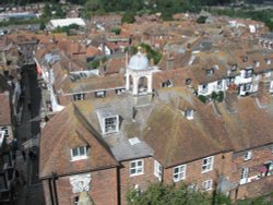 The rooftops of Rye taken from the church tower, in Sept. of 2005 Wallpaper