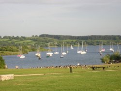 A summer evening at Carsington Water near Matlock, Derbyshire Wallpaper