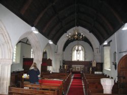 Inside St Peter's Church in the village of Dalwood, Devon Wallpaper