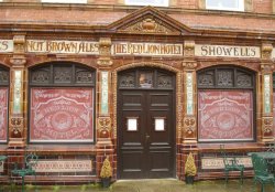 The reconstructed Red Lion Hotel at Crich Tramway Village, Derbyshire Wallpaper