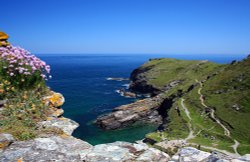 View from Tintagel Castle, Tintagel in Cornwall Wallpaper