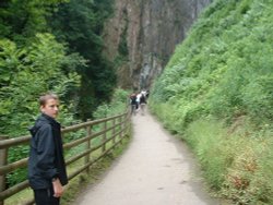 Heading towards the entrance to Peak Cavern in Castleton, Derbyshire Wallpaper