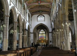 Inside St. Cuthbert's Parish Church, Wells, Somerset Wallpaper