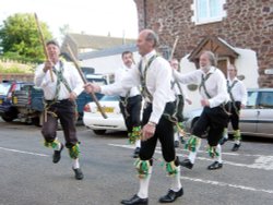 West Somerset, Morris Men performing in Timberscombe, Somerset (June 22nd 2006) Wallpaper