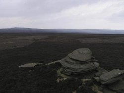 Desolate moorland, The Dark Peak, Derbyshire Wallpaper