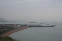 Dover. The Admiralty Pier from Shakespear Cliff, Accessible out to the first Knuckle. Wallpaper