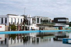 Sea water Baths, Lymington, Hampshire Wallpaper