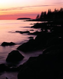 Burry Holm at Sunset, the Gower South Wales UK