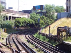 View from West Kensington Stn towards Earl`s Court Wallpaper