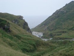 The Beach Cafe, Tintagel, Cornwall. Wallpaper