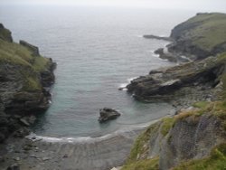 The Beach, Tintagel, Cornwall. Wallpaper