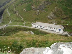 The Beach Cafe, Tintagel, Cornwall. Wallpaper