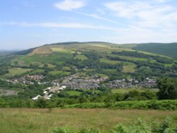 Picture of Crynant village taken from Gelli Galed mountain. Wallpaper