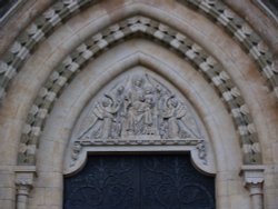 Worcester Cathedral, Worcester. Outside detail Wallpaper