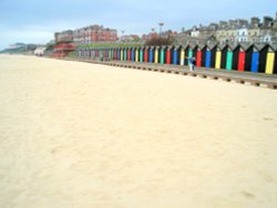 Colourful beach huts in Lowestoft, Suffolk Wallpaper