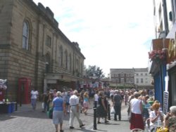 Doncaster market looking west along Baxtergate Wallpaper