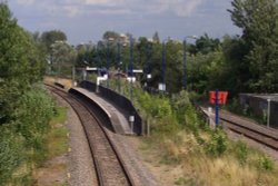 Sudbury and Harrow Station viewed from Maybank Open Space footbridge Wallpaper