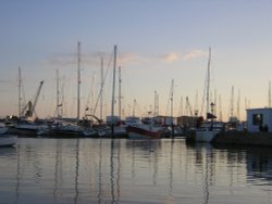 Poole Harbour at dusk Wallpaper